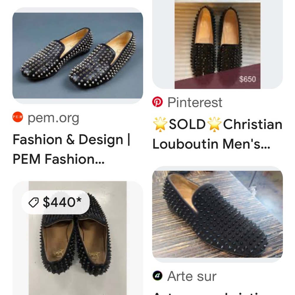Christian Louboutin Black Spiked Loafers - Picture 11 of 11